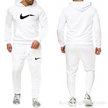 Männer Tracksuit Hooded Fitness Sport Suits